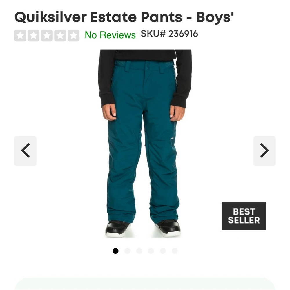 Quiksilver Estate Pants - Boys' snow ski or snowboard size M (10)